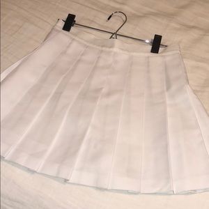White tennis skirt